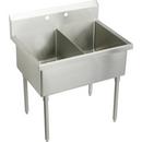 4-Hole 2-Bowl Floor Mount Food Service Scullery Sink