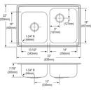 Elkay Lustrous Highlighted Satin 1-Basin Topmount and Self-Rimming Classroom Sink 