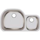 Elkay Lustrous Satin 36-1/4 x 21-1/8 in. No Hole Stainless Steel Double Bowl Undermount Kitchen Sink 