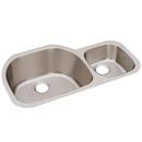 Elkay Lustrous Satin 36-1/4 x 21-1/8 in. No Hole Stainless Steel Double Bowl Undermount Kitchen Sink 