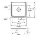 Elkay Lustrous Satin 19-1/2 x 19 in. Stainless Steel Single Bowl Drop-in Kitchen Sink in Lustrous Satin 