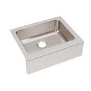 Elkay Lustrous Satin 25 x 20-1/2 in. Stainless Steel Single Bowl Farmhouse Kitchen Sink with Sound Dampening 