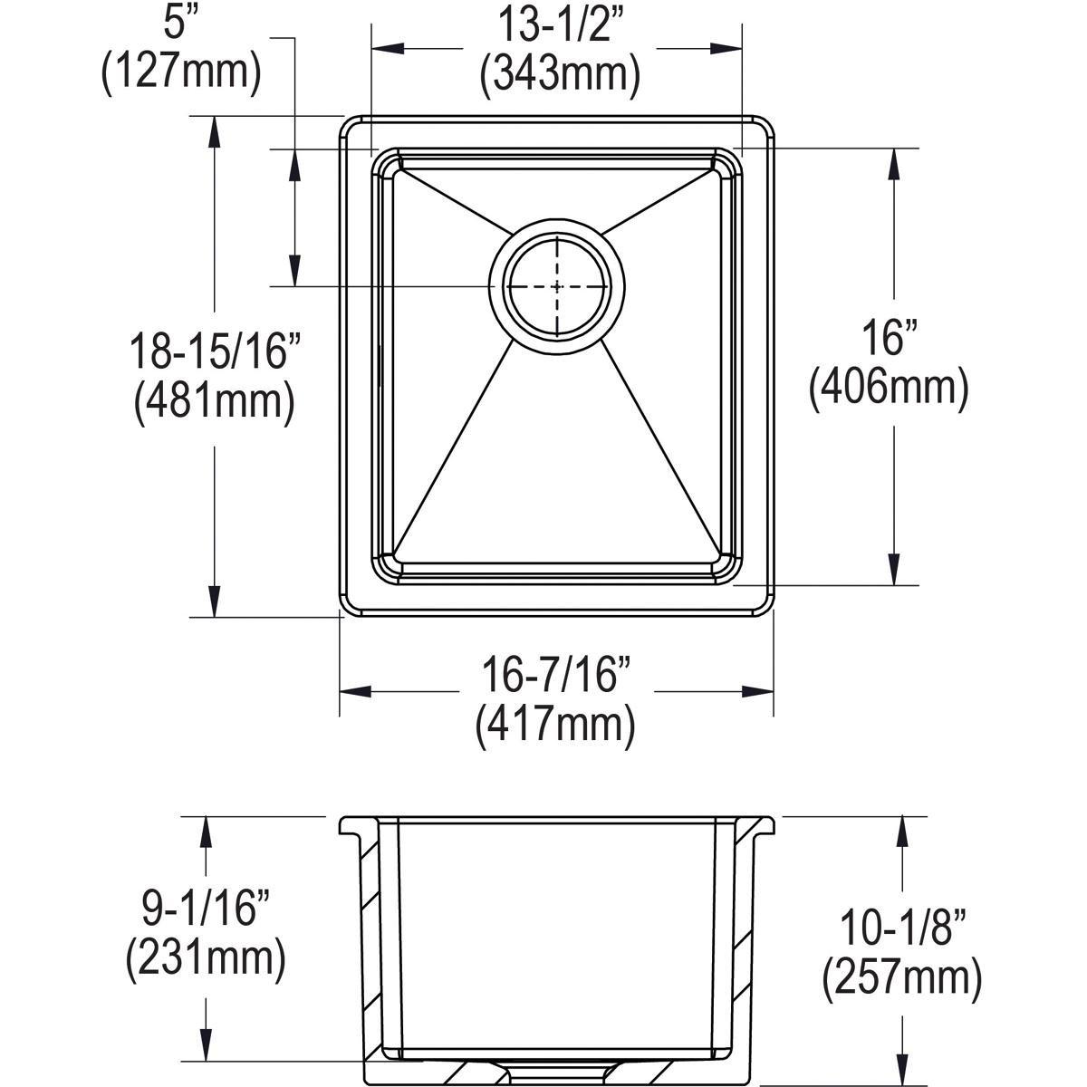 Elkay Lustrous Highlighted Satin 2-Basin Topmount Utility Sink with Center Drain 
