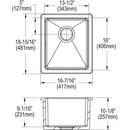 Elkay Lustrous Highlighted Satin 2-Basin Topmount Utility Sink with Center Drain 