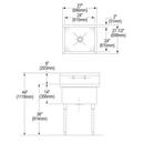 Elkay Buffed Satin 27 x 27-1/2 x 36 in. Scullery Service Sink 