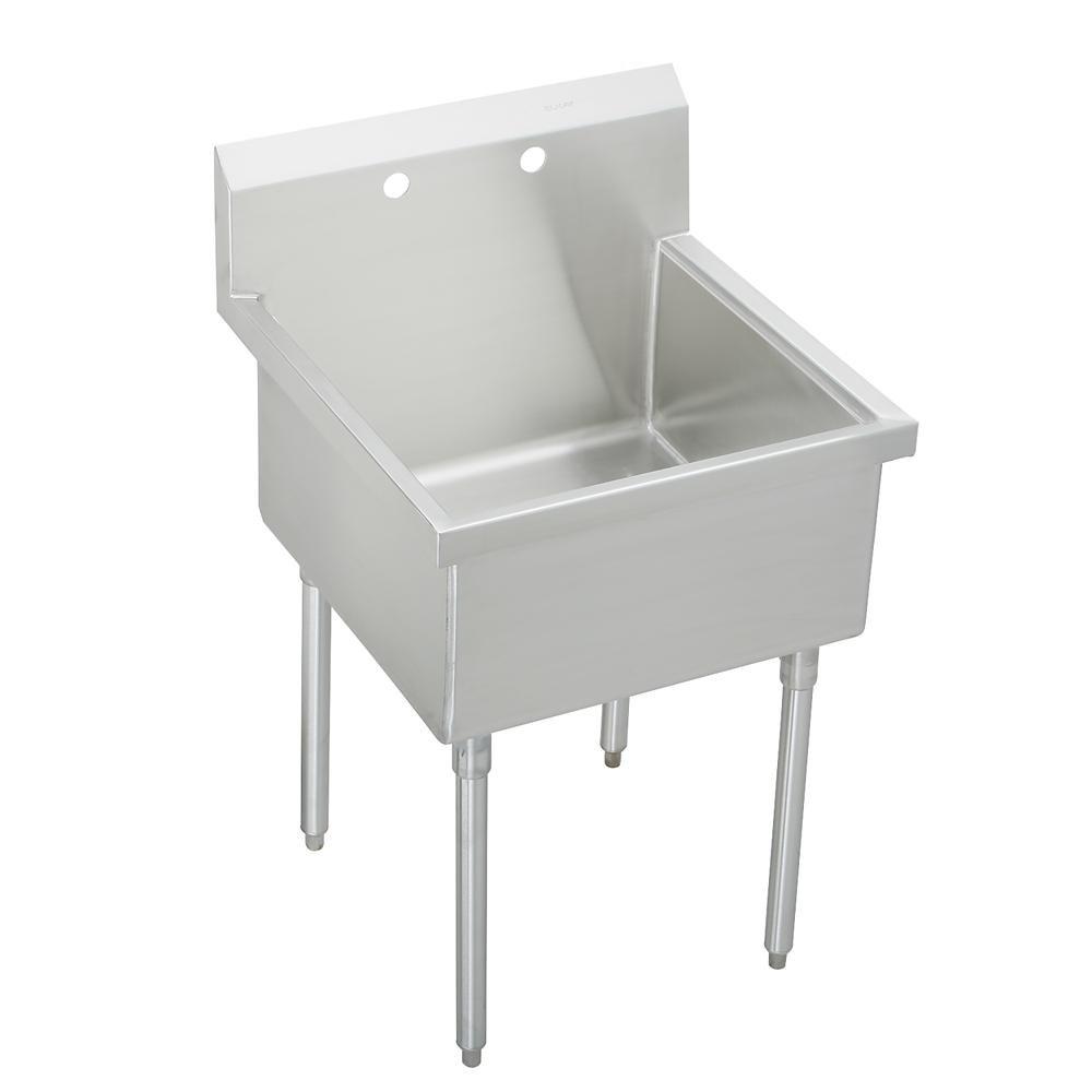 Elkay Buffed Satin 27 x 27-1/2 x 36 in. Scullery Service Sink 