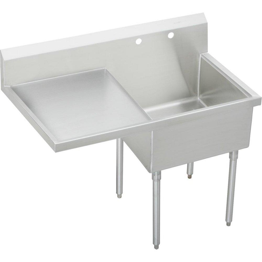 Elkay Satin Stainless Steel Scullery Sink with Left Drainboard 