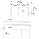 Elkay Satin Stainless Steel Scullery Sink with Left Drainboard 
