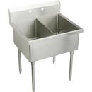 2-Hole 2-Bowl Floor Mount Scullery Sink