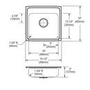 Elkay Lustrous Highlighted Satin Drop-In and Topmount Classroom Sink Bowl 