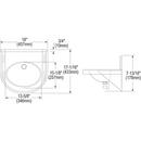 Elkay Buffed Satin 18X17 0 Hole Single Band Wall Mount Lavatory SINK Stainless Steel 
