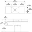 Elkay Buffed Satin Floor Mount Scullery Sink with Drainboard 