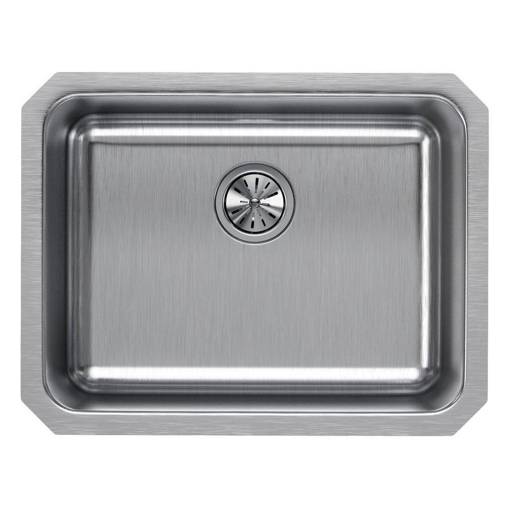 Elkay Elite Satin 23-1/2 x 18-1/4 in. No Hole Stainless Steel Single Bowl Undermount Kitchen Sink 