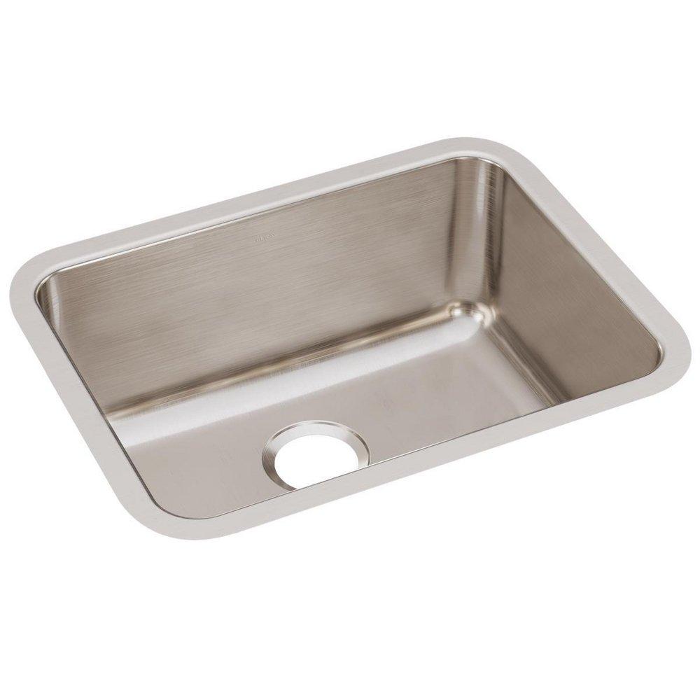Elkay Elite Satin 23-1/2 x 18-1/4 in. No Hole Stainless Steel Single Bowl Undermount Kitchen Sink 