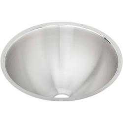 14-3/8 in. Undermount Round Stainless Steel Bathroom Sink in Lustrous Satin