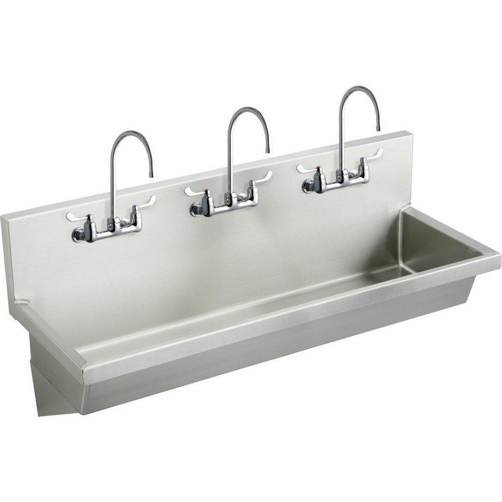 Elkay Buffed Satin 60 x 20 in. Complete Wash Sink 
