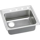 Elkay Lustrous Highlighted Satin 4-Hole 1-Bowl Topmount Kitchen Sink 