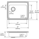 Elkay Lustrous Highlighted Satin 4-Hole 1-Bowl Topmount Kitchen Sink 