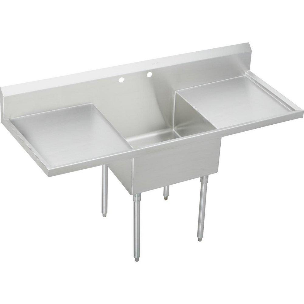 Elkay Buffed Satin Floor Mount Square Corner Scullery Sink 