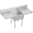 2-Hole Floor Mount Square Corner Scullery Sink
