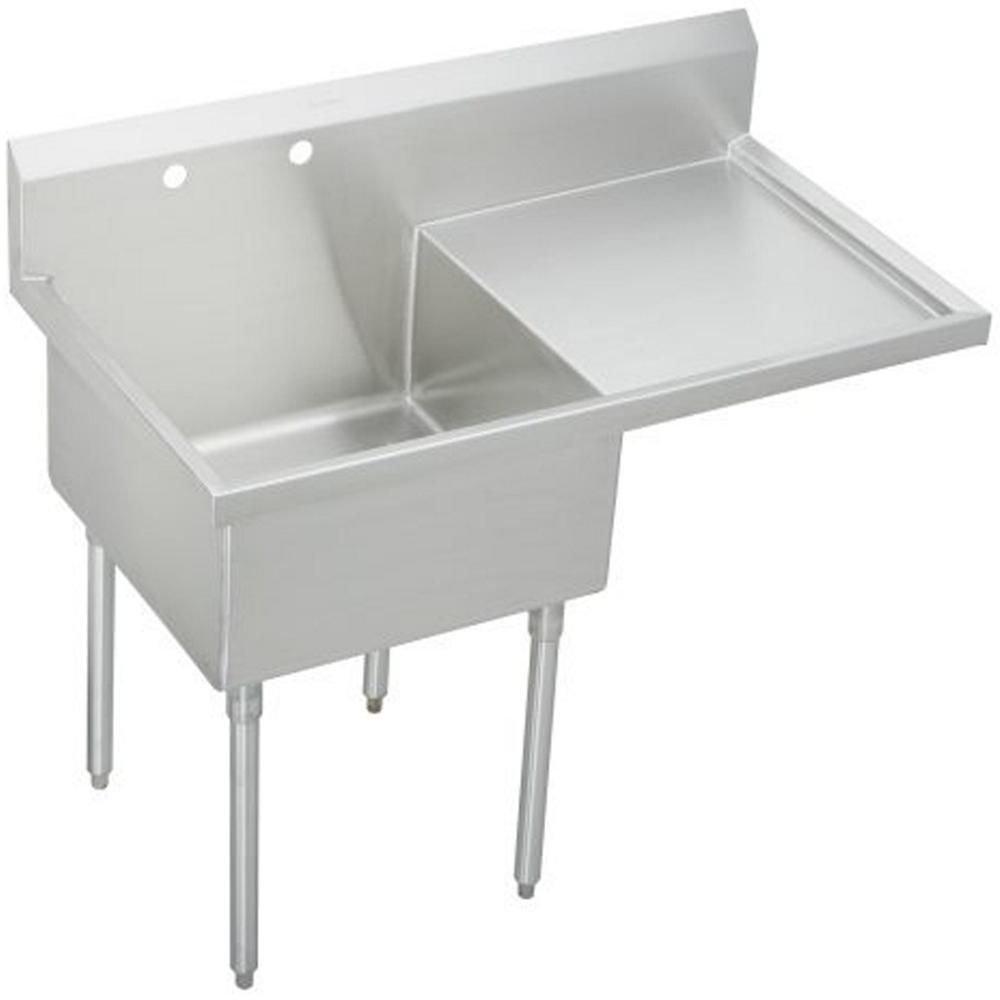 Elkay Buffed Satin Scullery Sink with Right Drainboard 