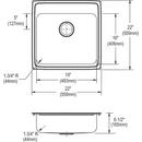 Elkay Buffed Satin Scullery Sink with Right Drainboard 