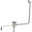 4 in. Drain Fitting Rotary Lever Operated with Overflow in Polished Stainless Steel