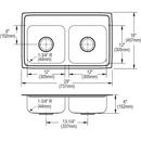 Elkay Brushed Satin Topmount Sink Bowl 