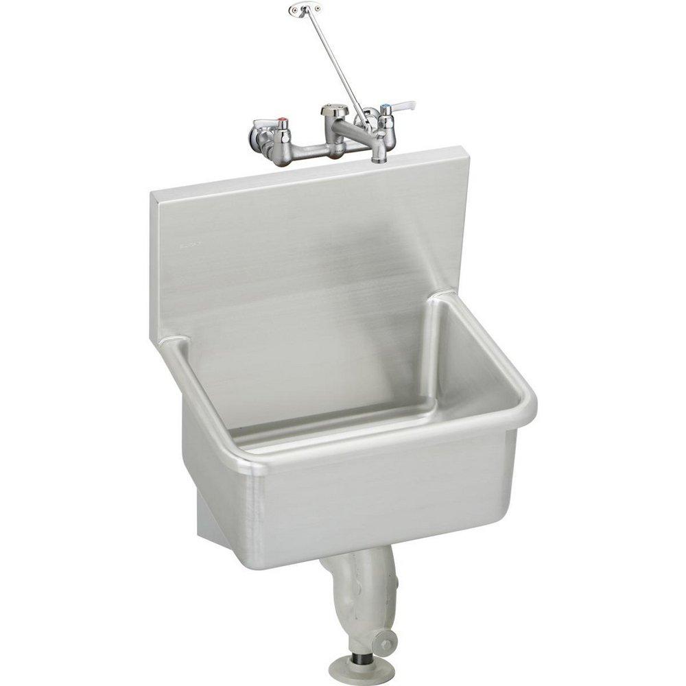 Elkay Satin Stainless Steel Wall Series Sink Complete 
