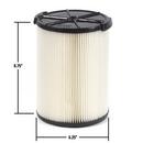 RIDGID White 20 gal. Pleated Paper Filter 