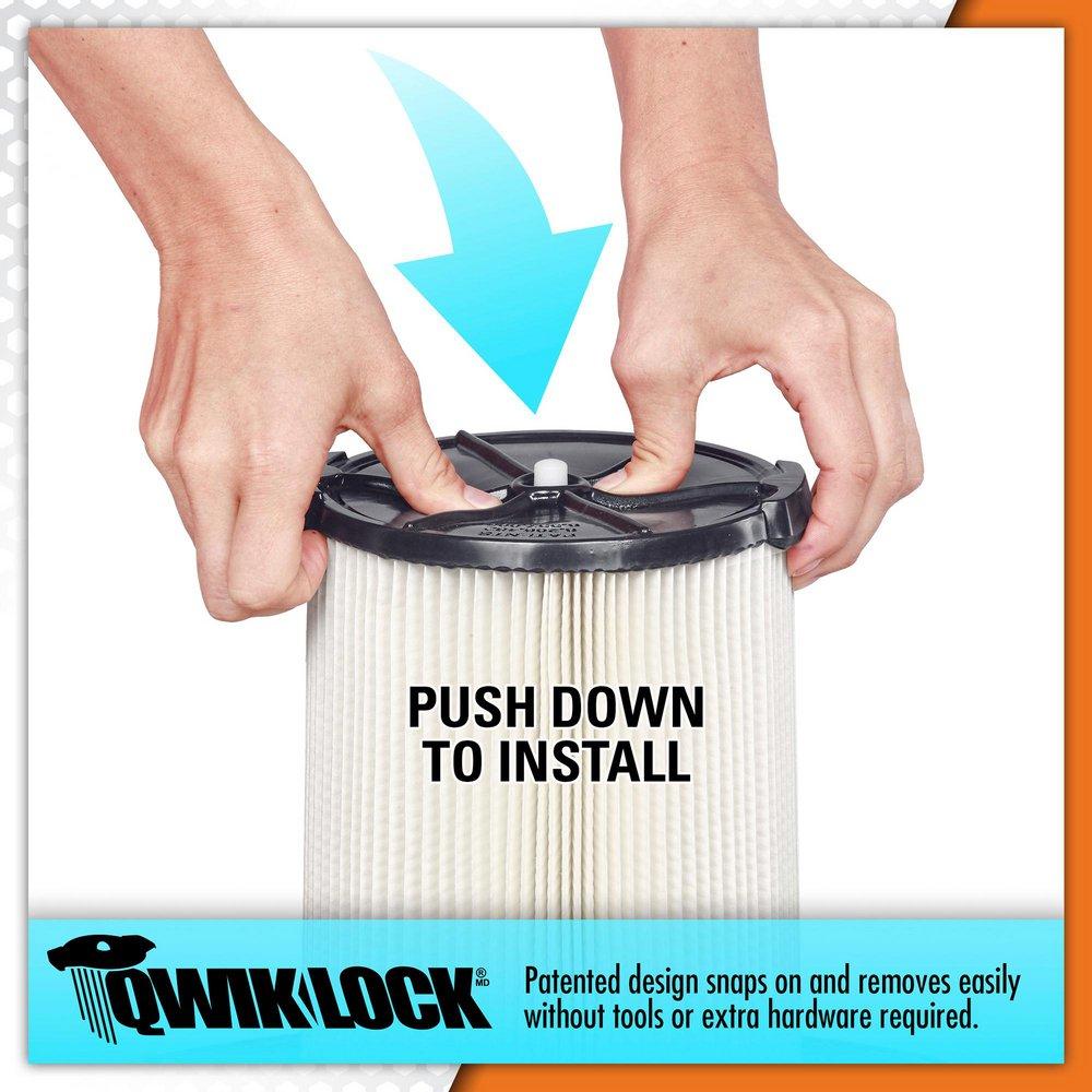 RIDGID White 20 gal. Pleated Paper Filter 