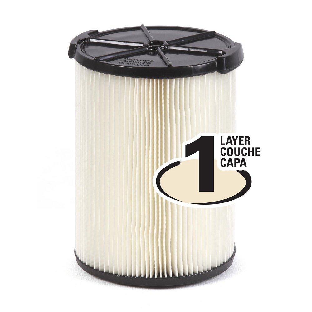 RIDGID White 20 gal. Pleated Paper Filter 