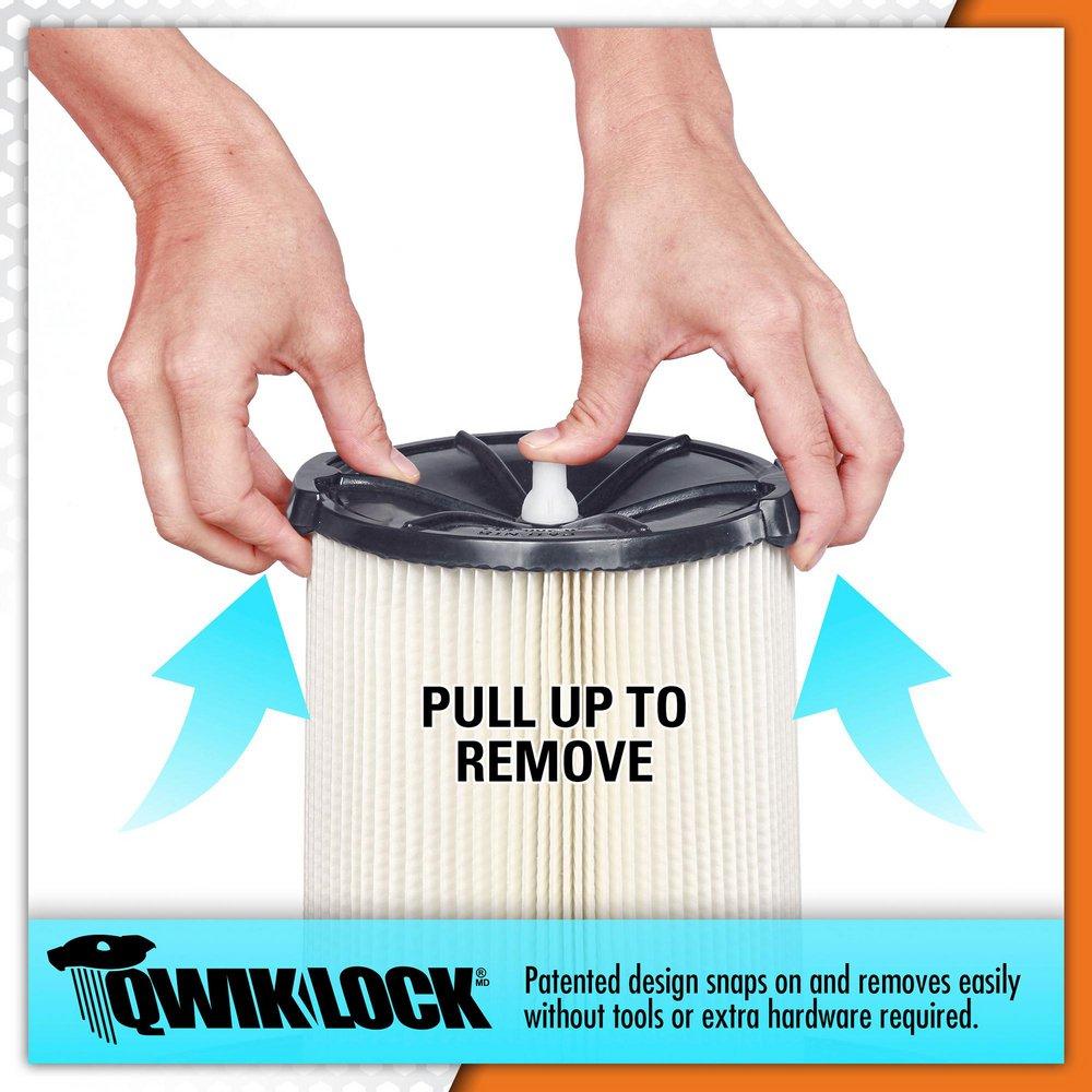 RIDGID White 20 gal. Pleated Paper Filter 