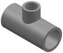 Grey Socket Reducing Schedule 80 PVC Tee 