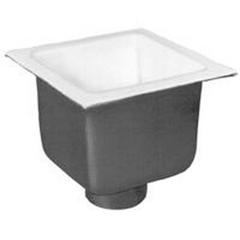 Zurn White 8-9/16 x 8-9/16 x 8 in. Floor Mount Cast Iron Floor Sink 