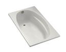 60 x 36 in. 57 gal Drop-In Alcove Bathtub with Left Hand Drain in White