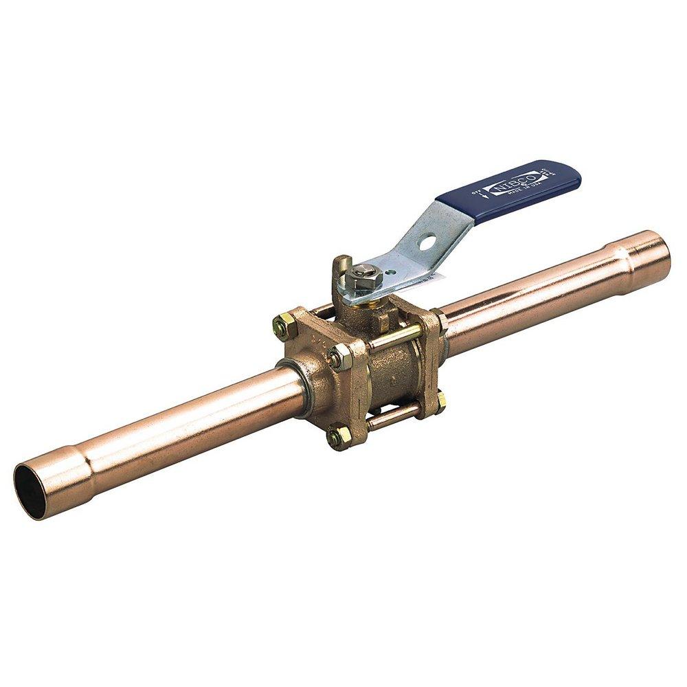 NIBCO Bronze Bronze Copper Stub Lever Handle Gas Ball Valve 