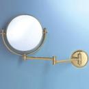 Expandable Wall Mount Mirror in Polished Brass