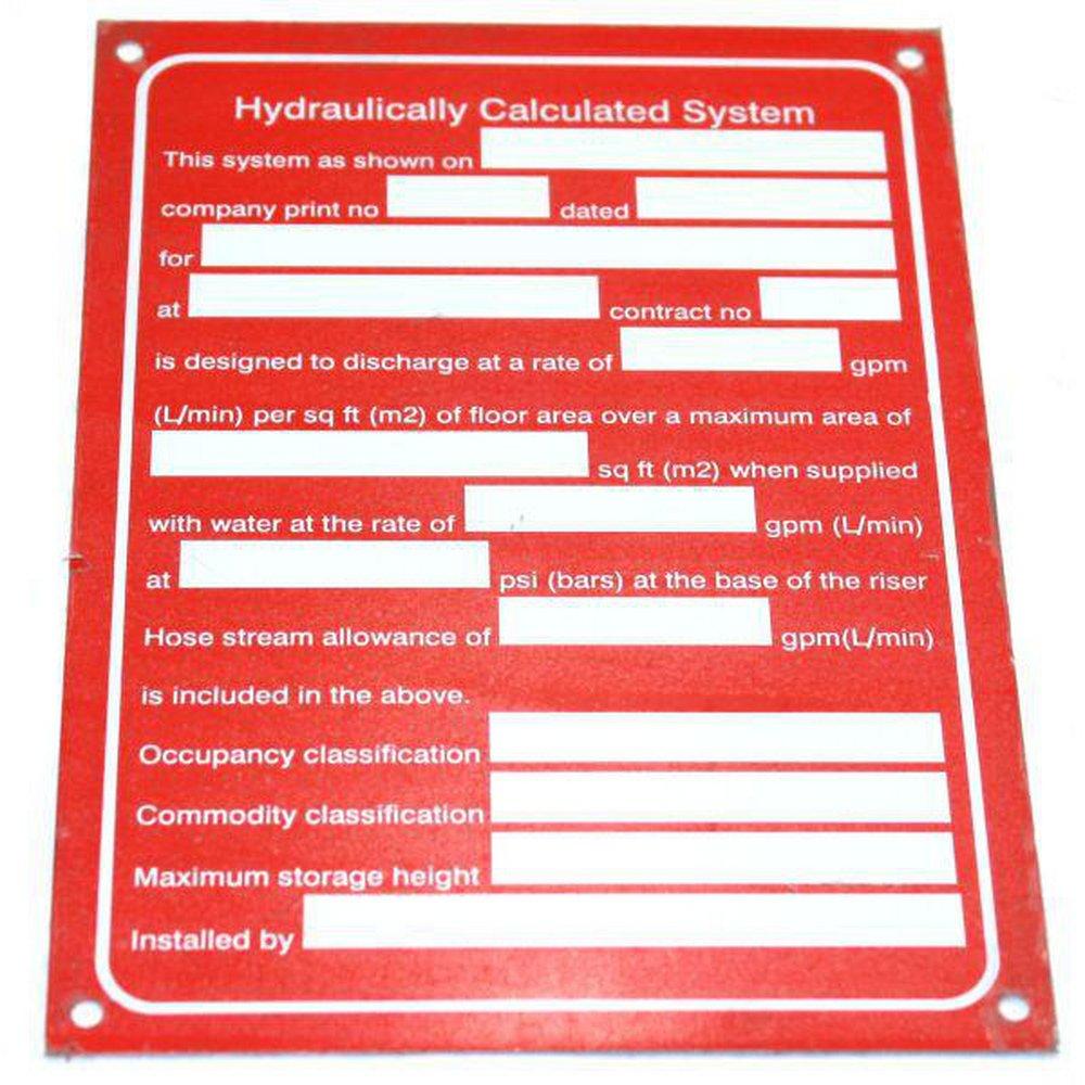 FPPI&reg; White 7 in. Aluminum Fire Sprinkler Sign 