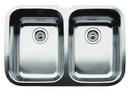 32 x 20-7/8 in. No Hole Stainless Steel Double Bowl Undermount Kitchen Sink in Satin Polished
