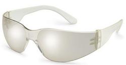 Indoor/Outdoor Safety Glasses with Clear Frame & Silver Mirror Lens