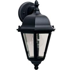 8 in. 100 W 1-Light Medium Lantern in Black