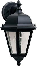 8 in. 100 W 1-Light Medium Lantern in Black