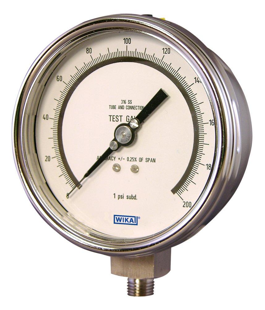WIKA White Aluminum 4 in. Precision Test Gauge 