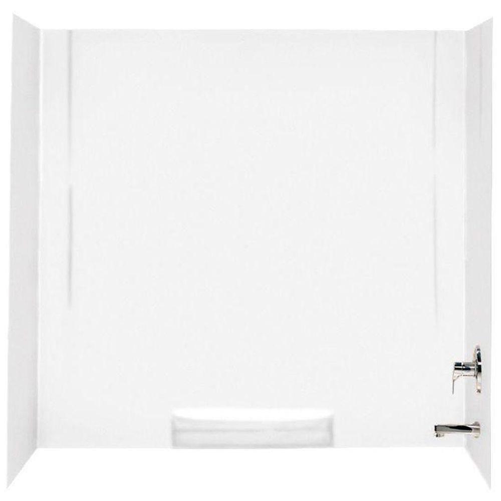 Swan Corporation White 50 x 58 in. Tub & Shower Wall 