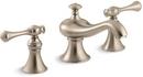 Two Handle Widespread Bathroom Sink Faucet in Vibrant Brushed Bronze
