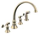 Two Handle Widespread Kitchen Faucet in Vibrant Brushed Bronze
