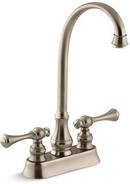 Two Lever Handle Bar Faucet in Vibrant Brushed Bronze