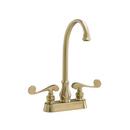 2-Hole Centerset Bar Sink Faucet with Double Lever Handle in Vibrant Brushed Bronze
