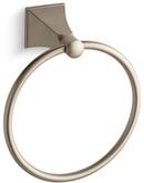 Round Closed Towel Ring in Vibrant Brushed Bronze